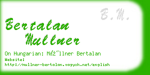 bertalan mullner business card