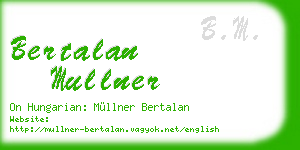 bertalan mullner business card